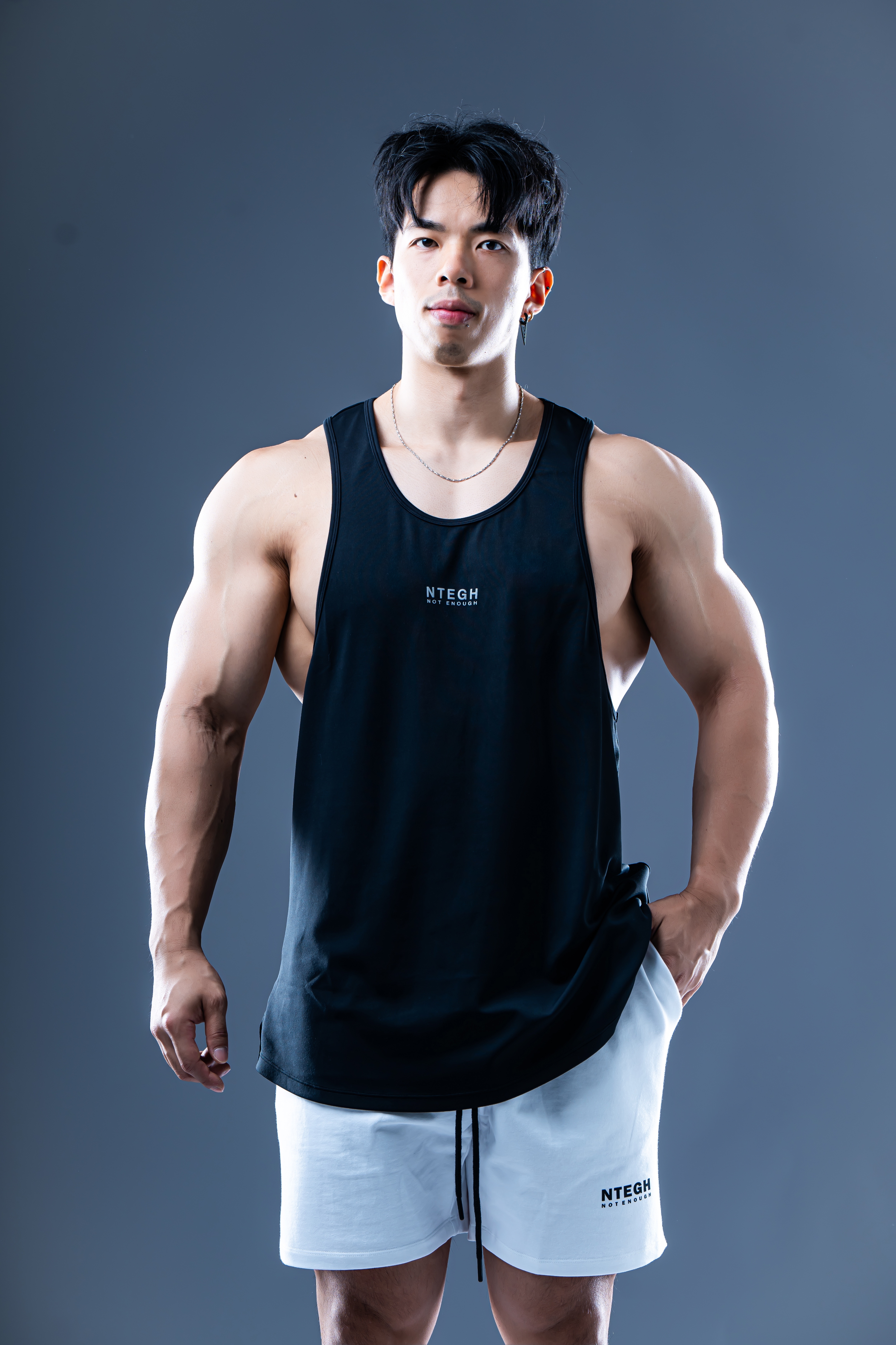NOT ENOUGH Sliver Flash Stringer  (BLACK)