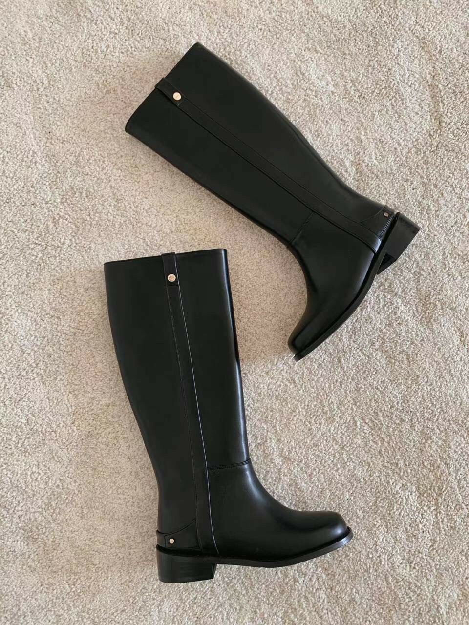 L50 真皮小金釦長靴