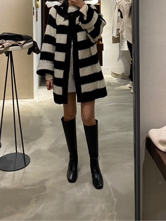 K01 真皮弧度美靴 (深咖/黑)