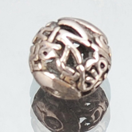 六字真言 藏銀 圓珠 2個【十方】115441