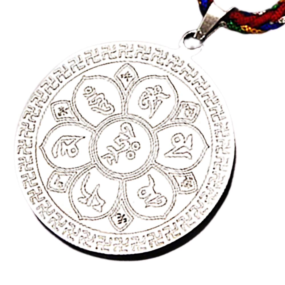 六字真言總集&大衛星{鋼}五色線項鍊【十方】118628