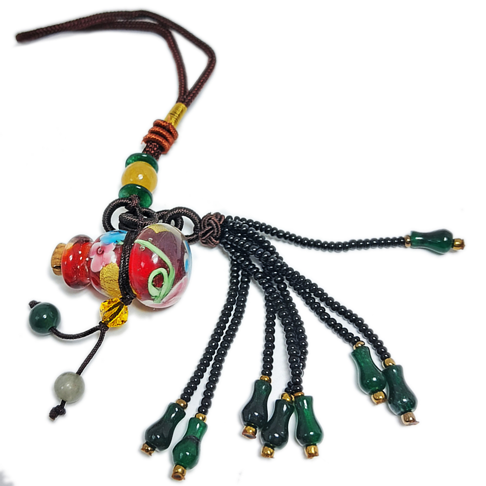 福祿紅琉璃{精油瓶}掛飾【十方】120496