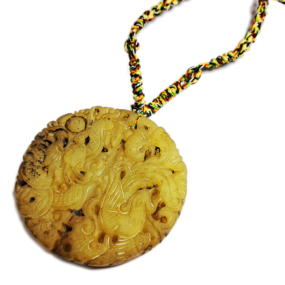 龍鳳呈祥墨玉珮【十方】119479