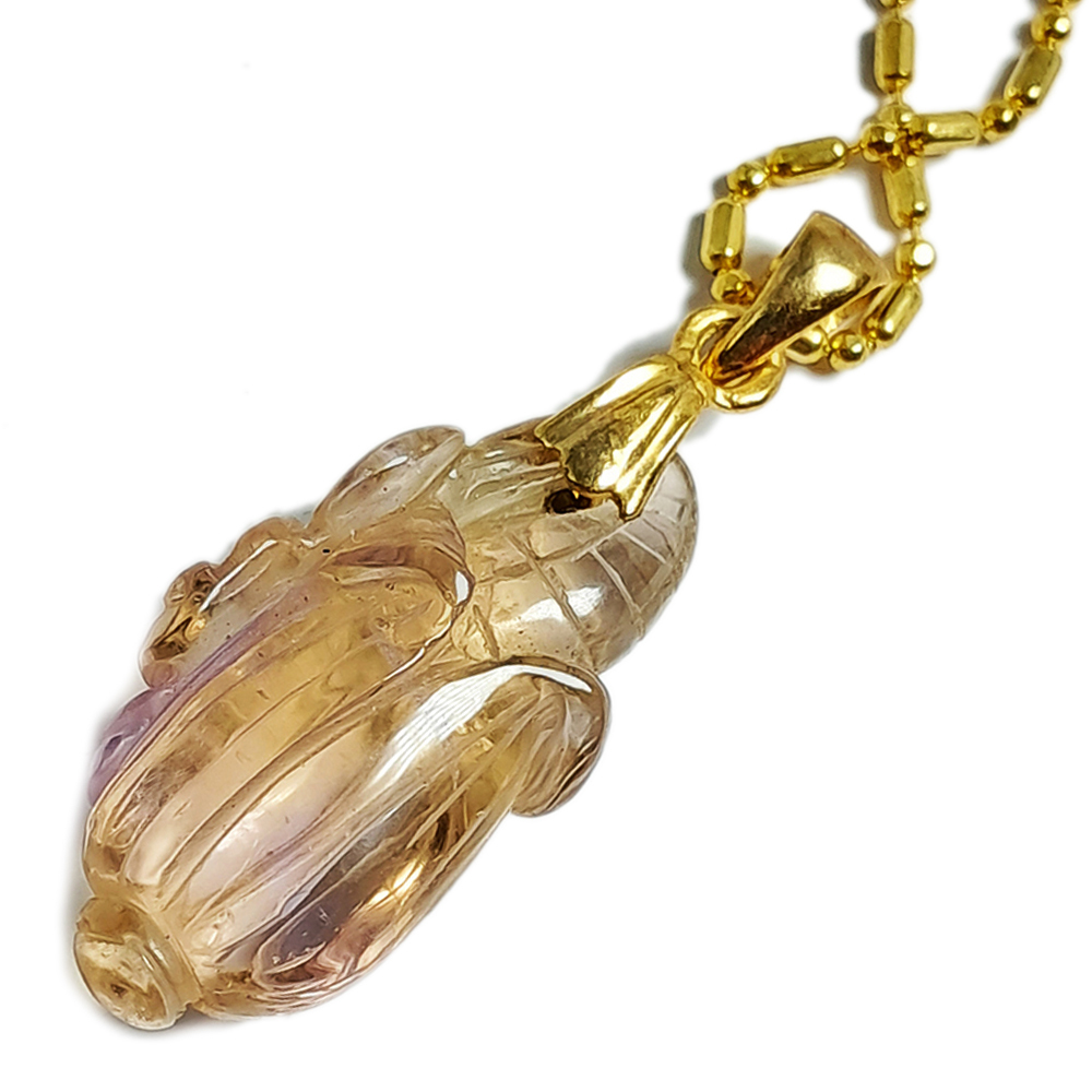 紫黃晶{玉米}項鍊【十方】119929