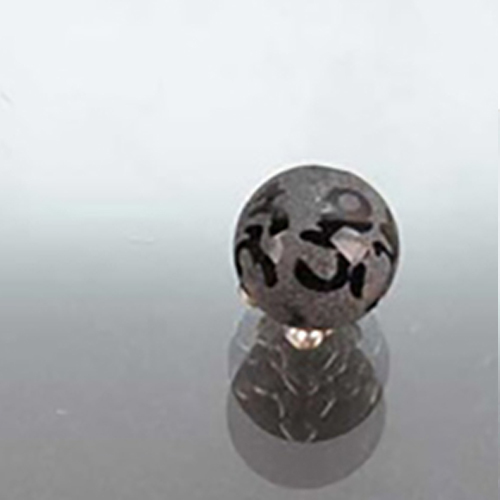 六字箴言 黑玉髓 雕 圓珠 0.8公分【十方】122674