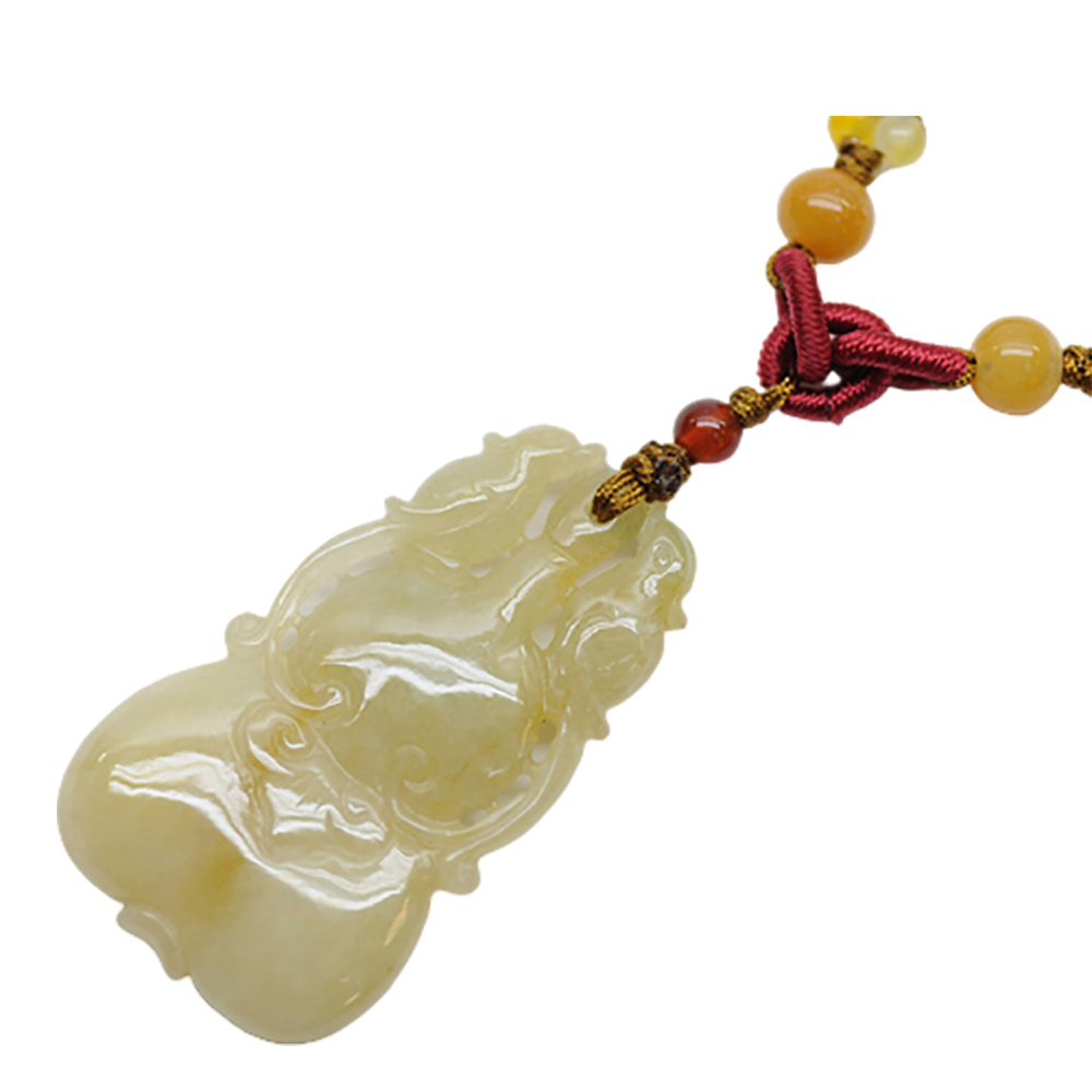 福祿蜜糖黃玉中國結項鍊【十方】123535