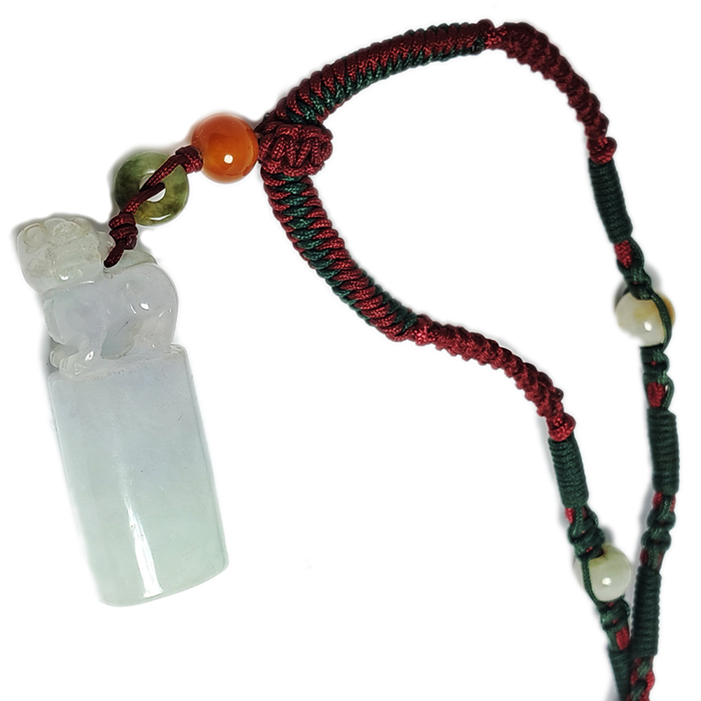 祥獅玉印中國結項鍊【十方】123533