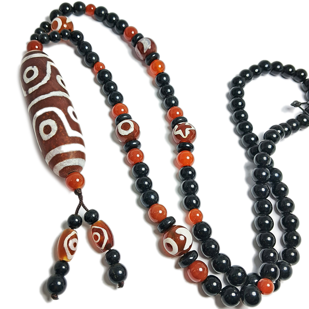 天珠&黑曜岩項鍊【十方】128697