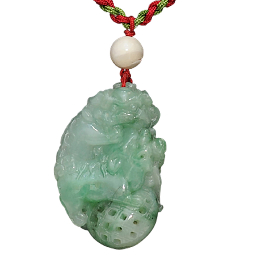 求子麒麟{滿青玉}中國結項鍊【十方】132229