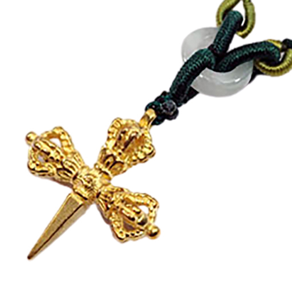 十字金剛橛{鎏金}中國結項鍊【十方】130387