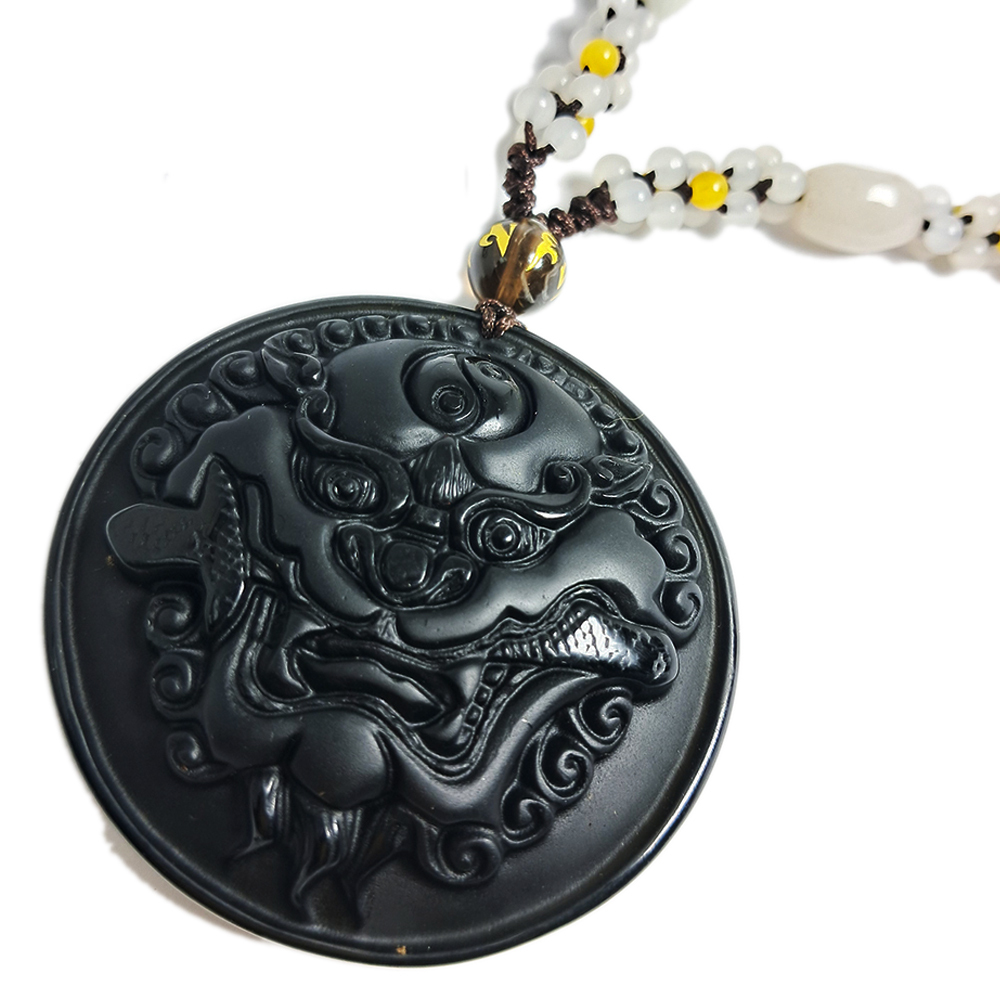 獅咬劍{黑曜岩}玉項鍊【十方】132342