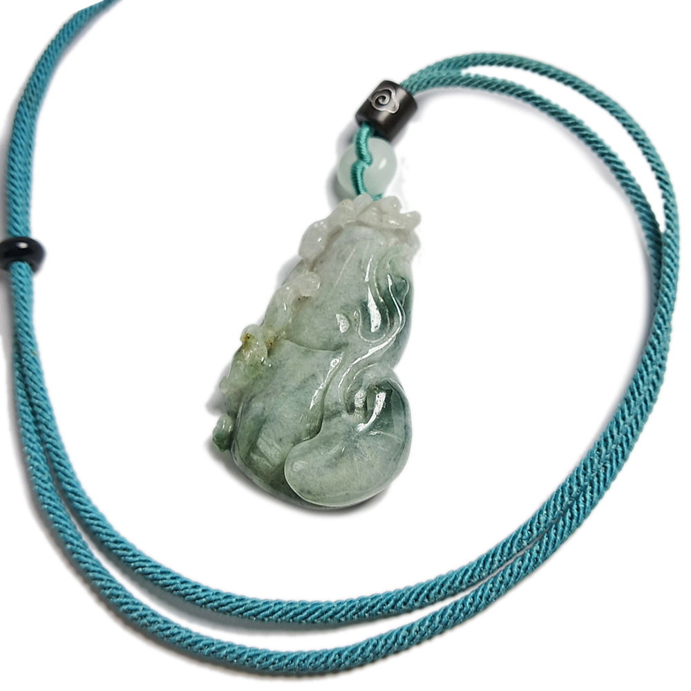 貔貅葫蘆{豆青}玉珮中國結項鍊【十方】134095