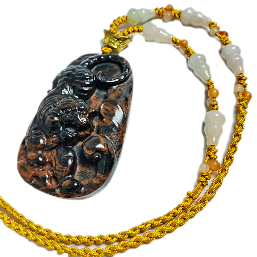 咬錢虎{樹玉}中國結項鍊【十方】133266