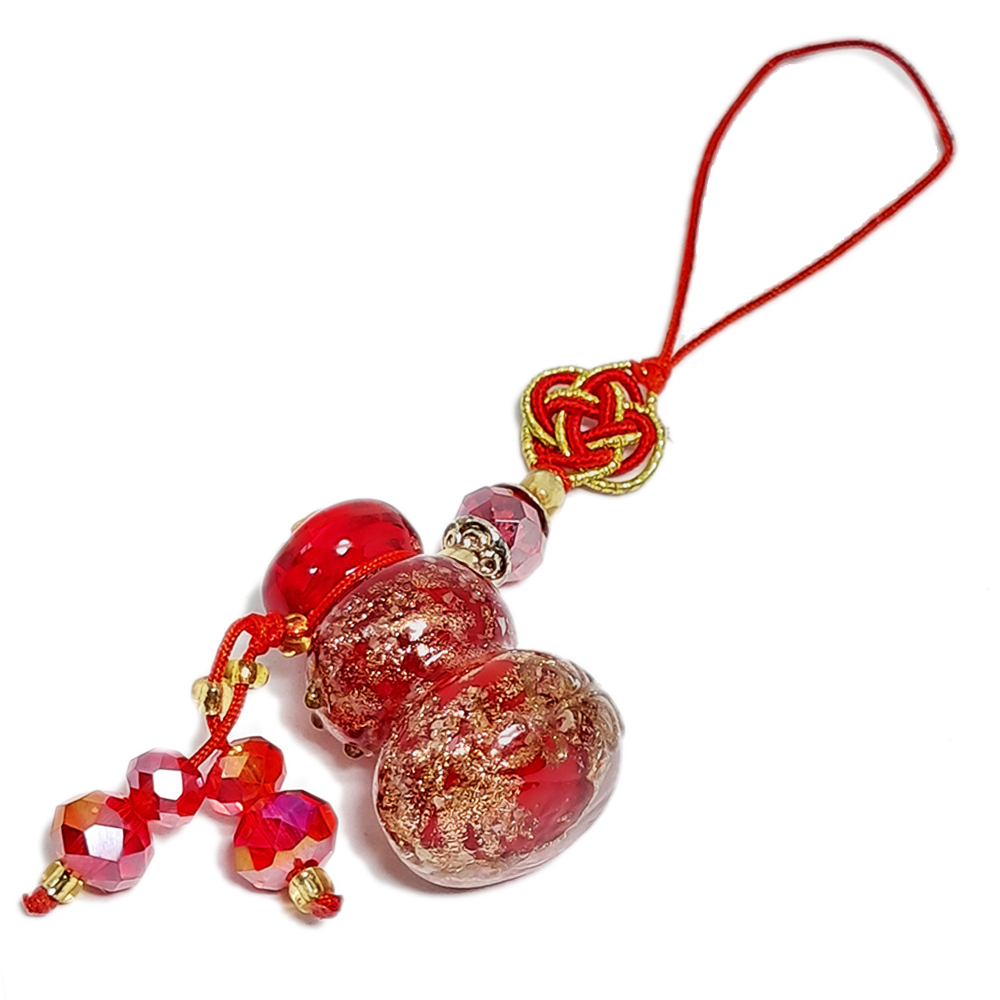 葫蘆寶瓶紅琉璃掛飾【十方】133226