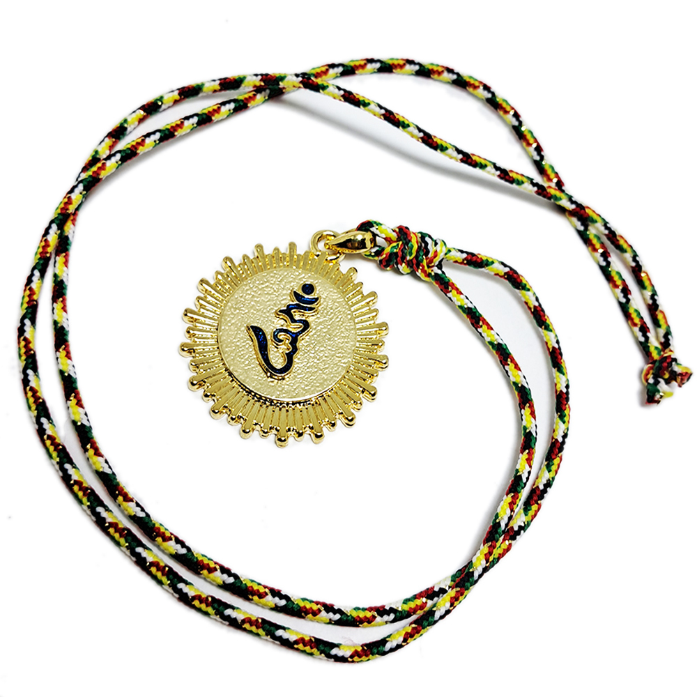 吽字金牌五色線項鍊【十方】133907