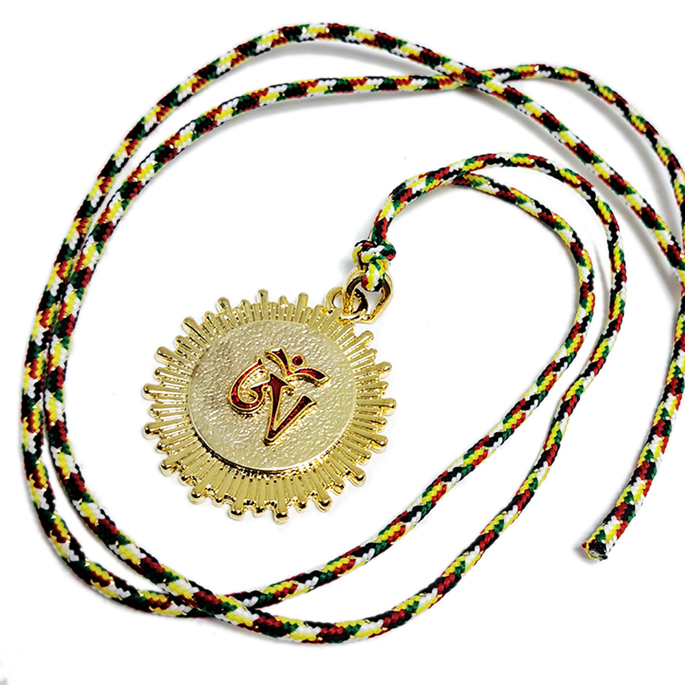 嗡字金牌五色線項鍊【十方】133905