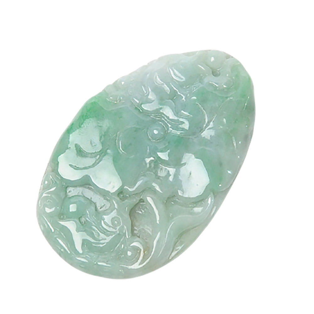 年年有餘{緬甸玉}老冰糯 中國結項鍊【十方】135502