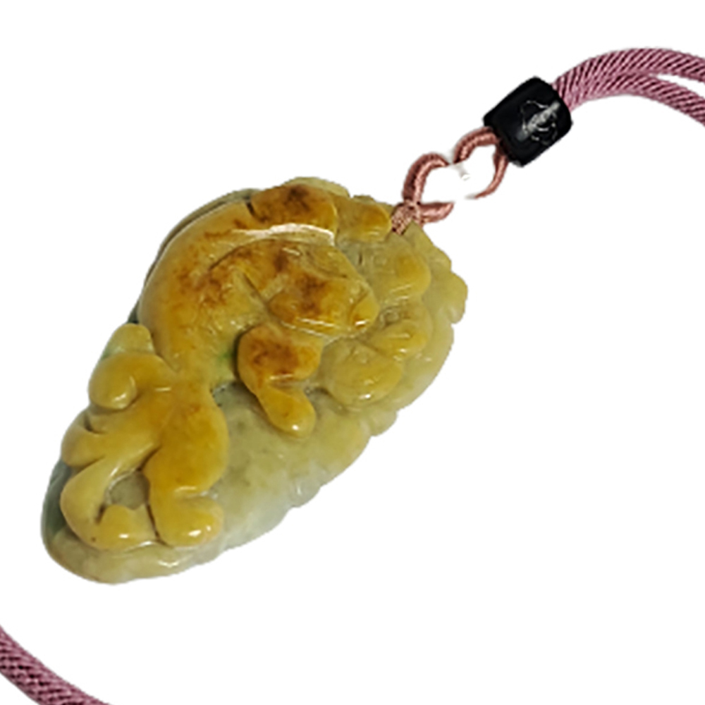 招財豼貅{蜜糖黃}玉珮中國結項鍊【十方】135131