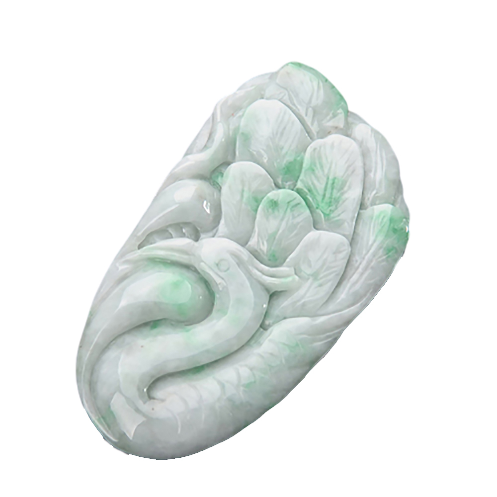 孔雀開屏{緬甸玉滿綠翡翠}【十方】135632