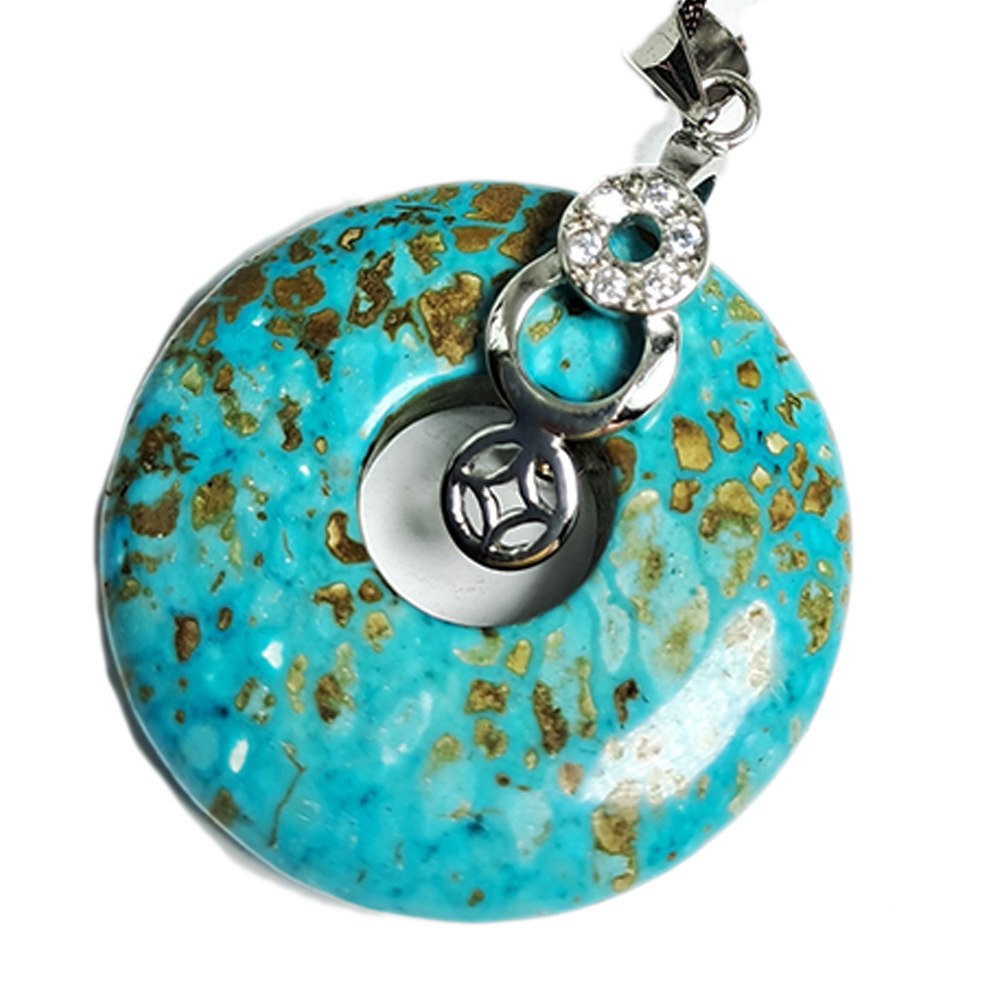 平安扣{綠松石}2公分墜飾【十方】135729