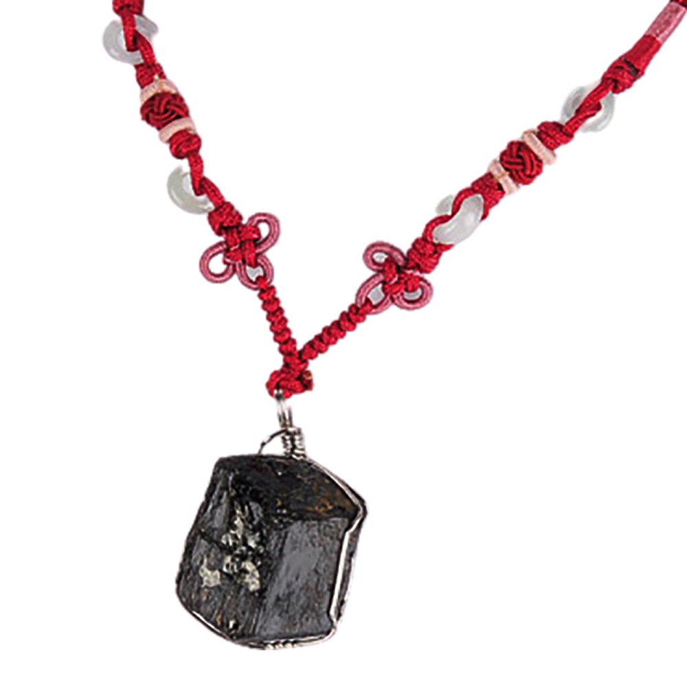 黑碧璽原礦中國結項鍊【十方】137867