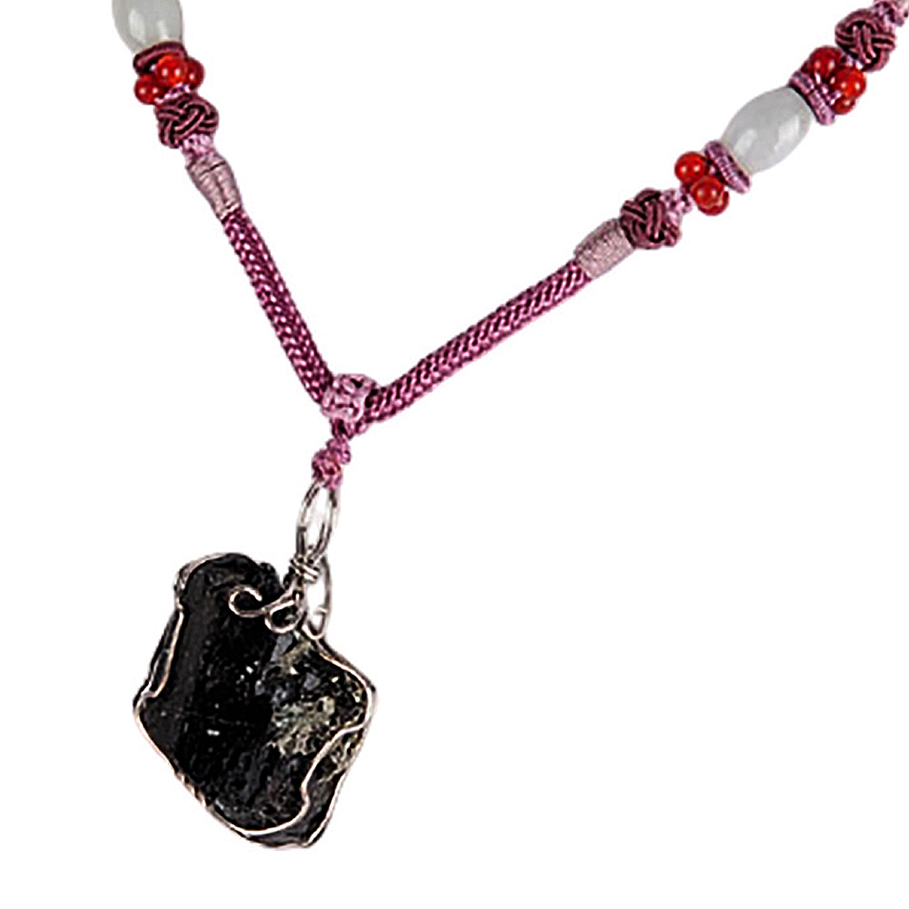 黑碧璽原礦中國結項鍊【十方】137874