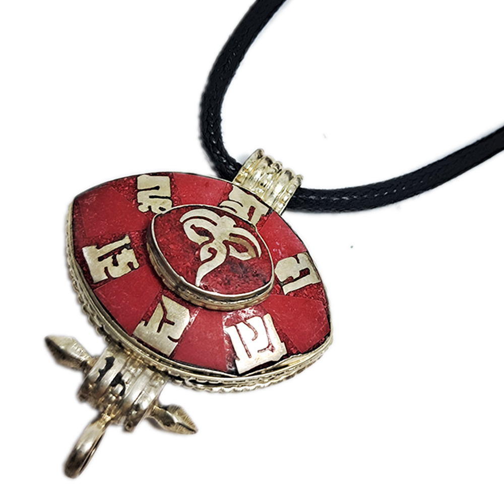 佛眼六字真言嘎嗚+黑繩項鍊【十方】138230