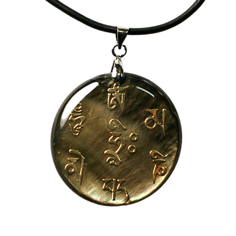 六字真言{硨磲} 項鍊【十方】139776