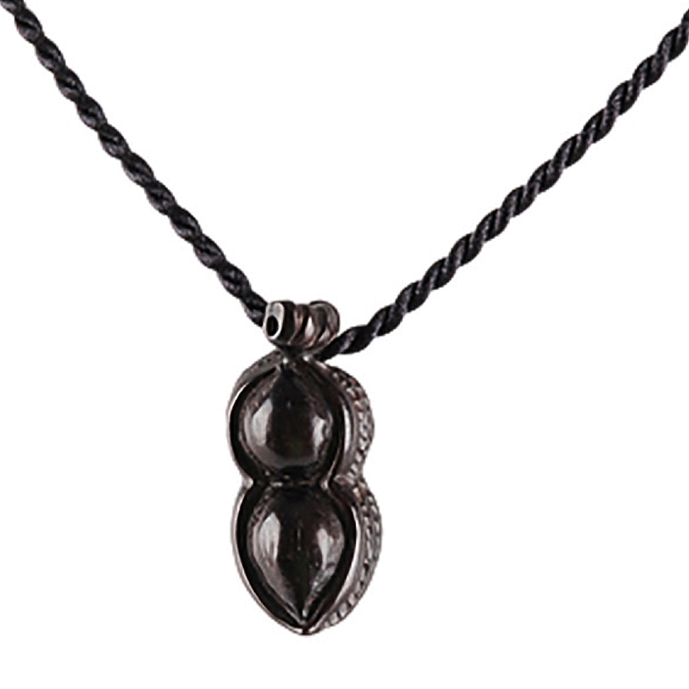 好事發生{黑檀木雕花生}項鍊【十方】140121