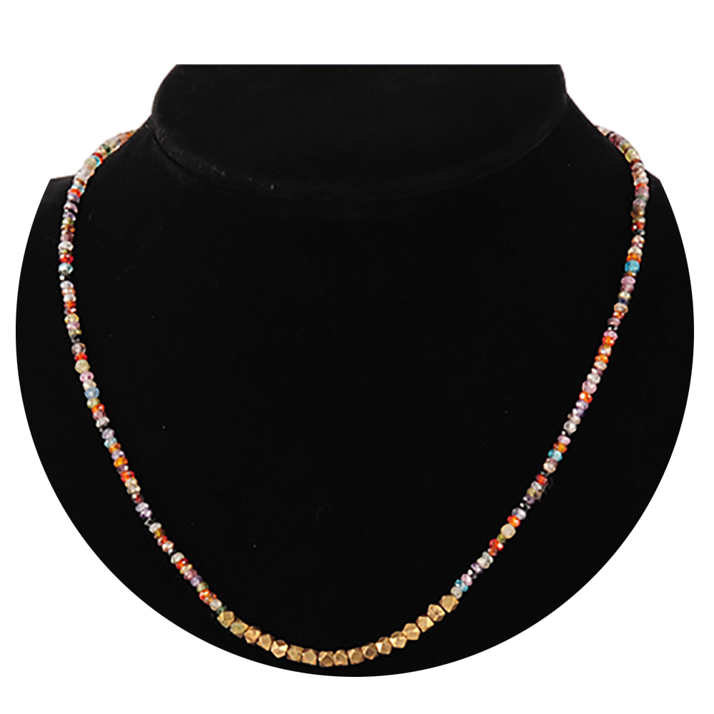 七彩水晶+銅珠項鍊【十方】141072