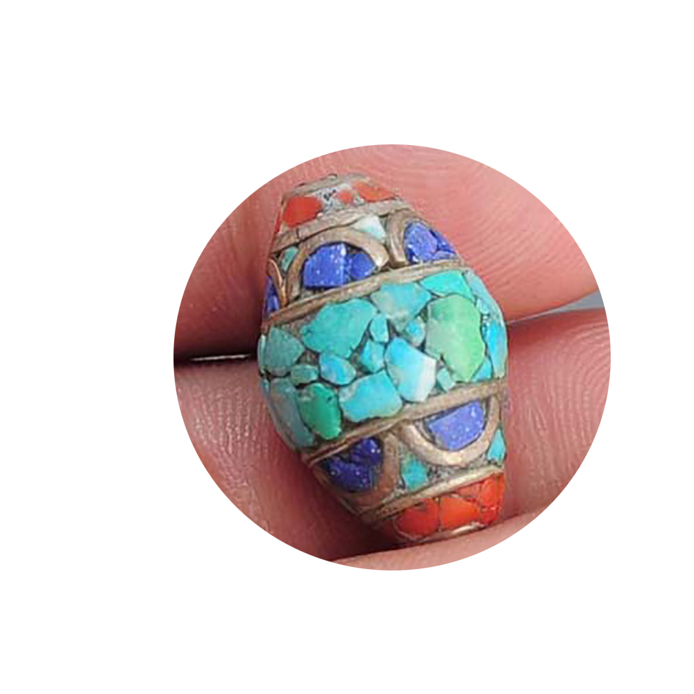 藏式 手工銅珠2.2*1.3cm【十方】141259