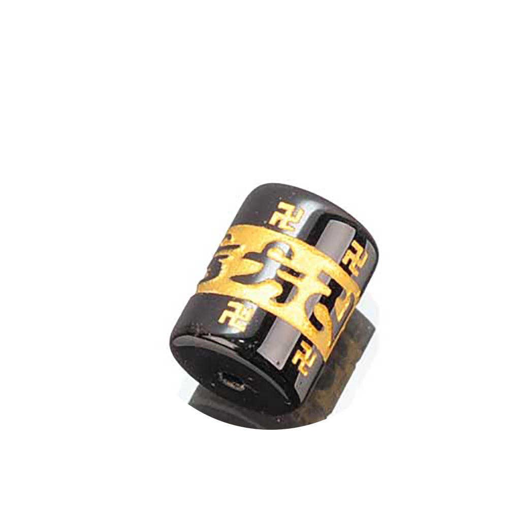 轉經輪黑玉髓1.6*1.2公分【十方】141609