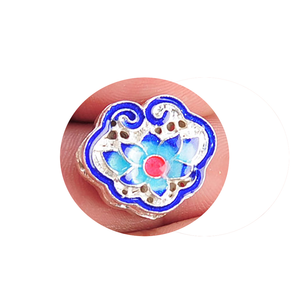 蓮花如意景泰藍1.9*1.6*0.6cm【十方】141432