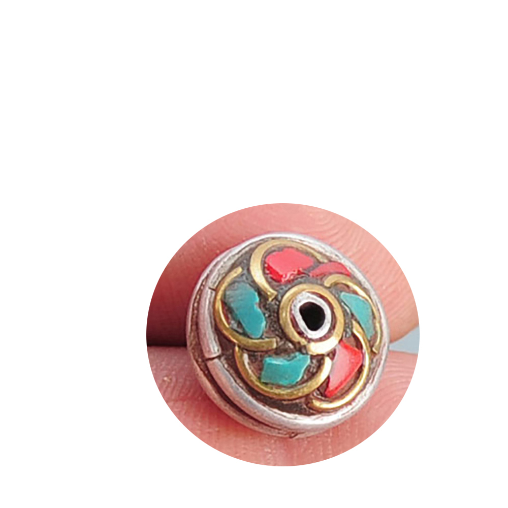 嗡{手工銅珠} 1.3*0.9 cm【十方】141477