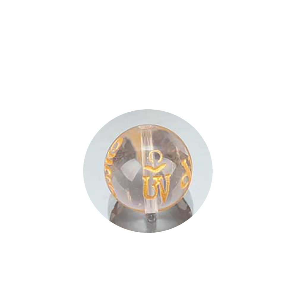 六字真言(毫雕)水晶珠8mm【十方】141672