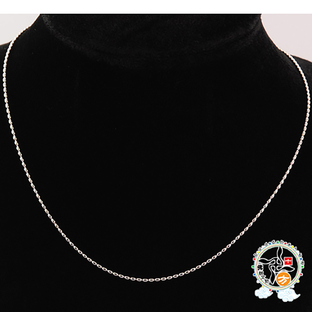 橄欖型925純銀項鍊 45公分【十方】141741