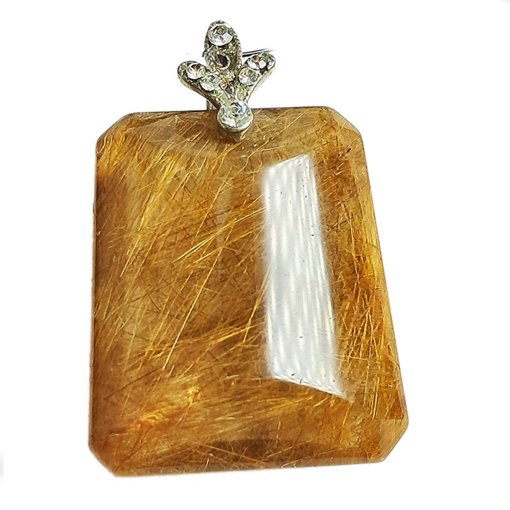 銅絲水晶墜+鑲鑽墜+黑繩項鍊【十方】141786