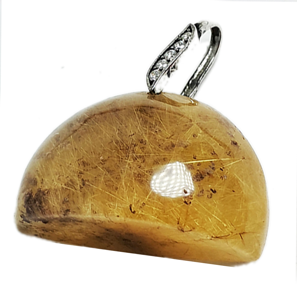 金絲水晶墜+鑲鑽墜+黑繩項鍊【十方】141787