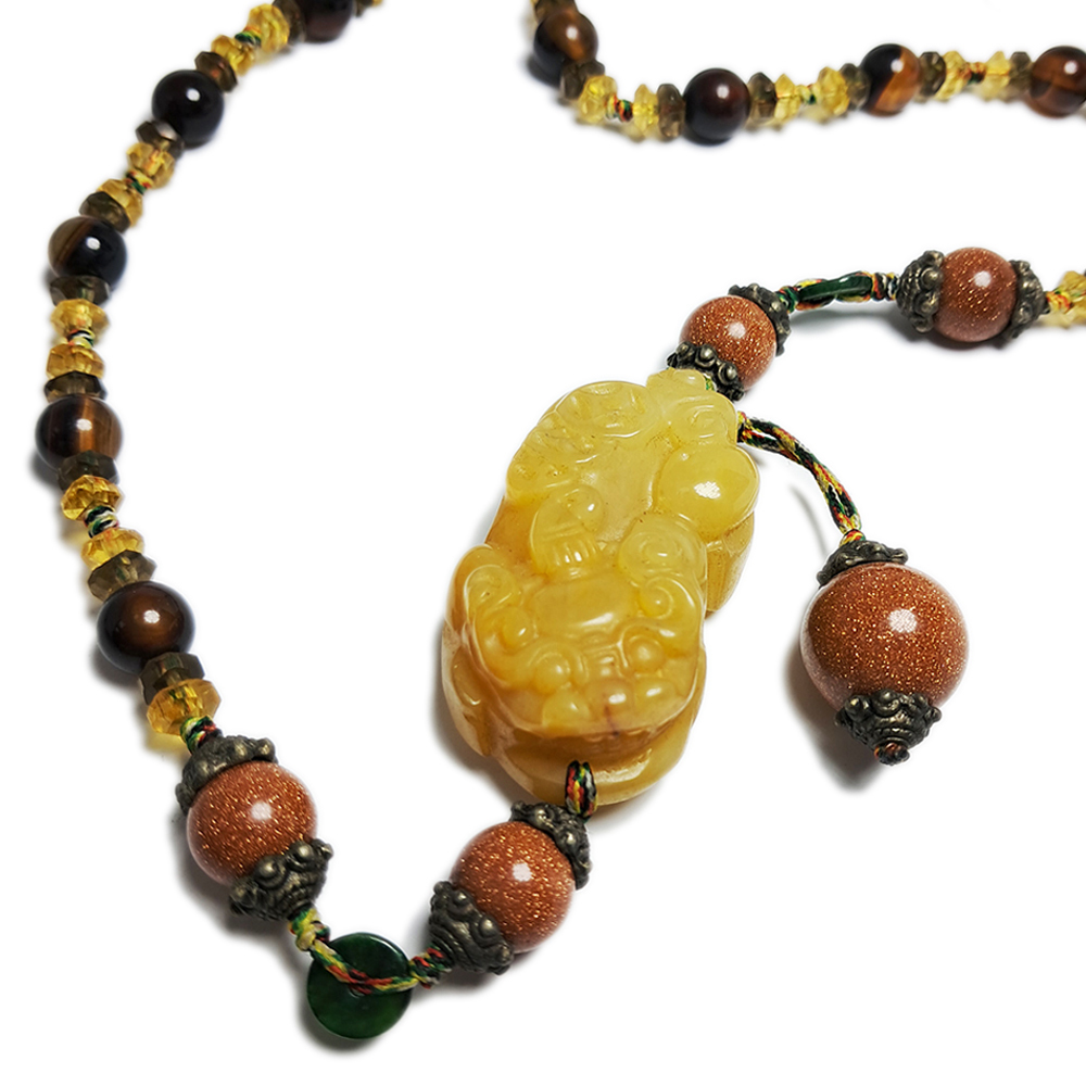 貔貅黃玉+金沙寶石項鍊【十方】142722