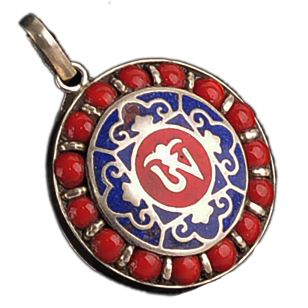 嗡藏式寶石墜飾3*0.8公分【十方】142160