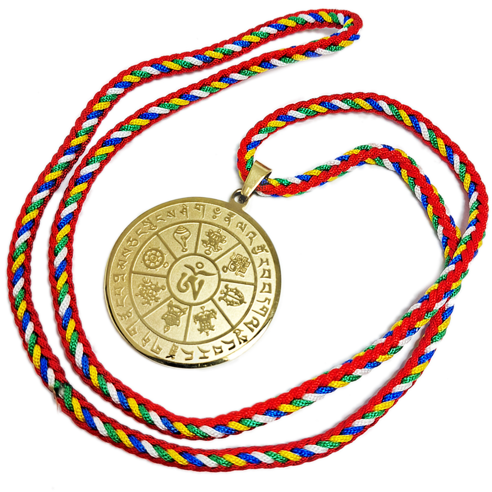 咒輪護身五色線項鍊八吉祥&12因緣咒五色線項鍊【十方】142455