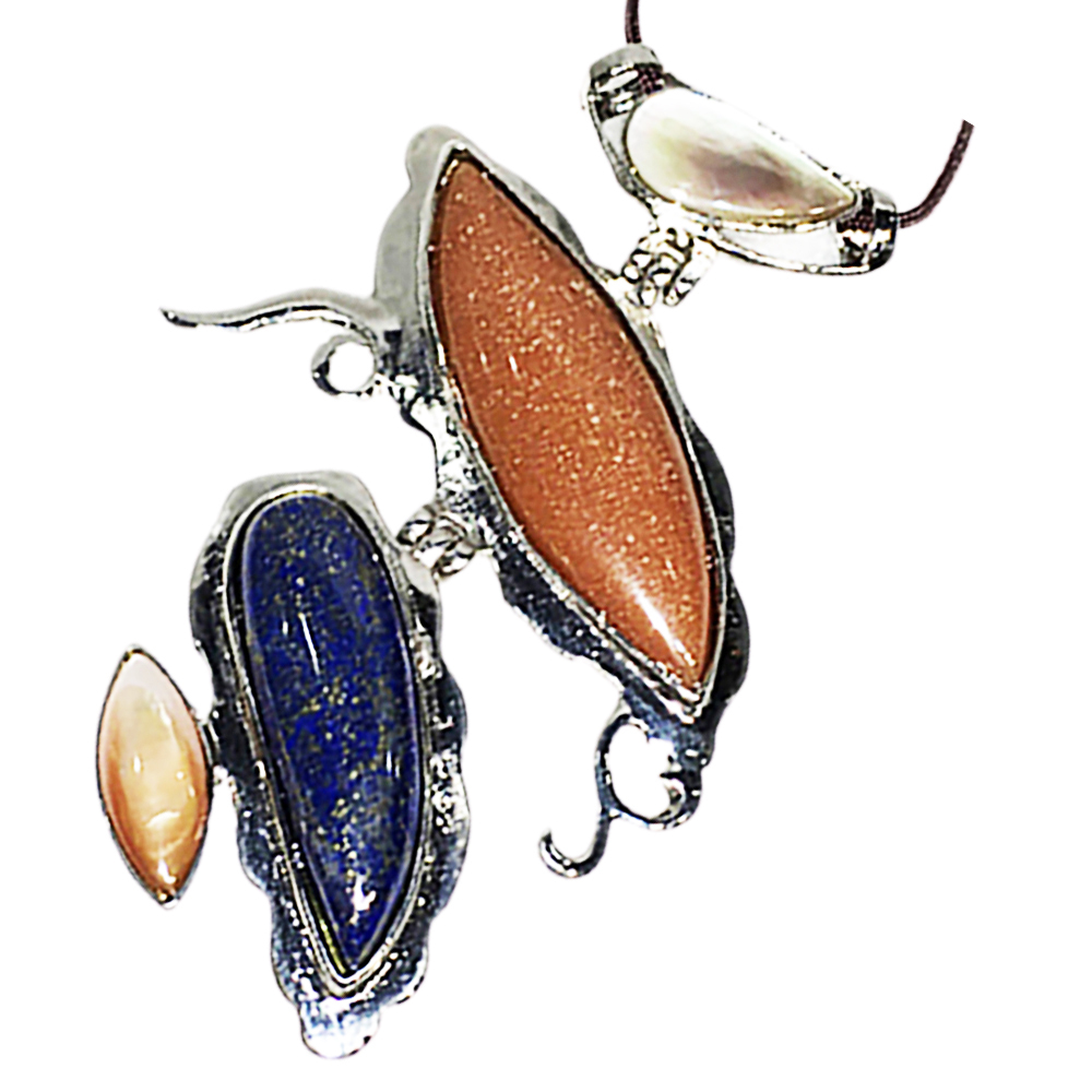 青金石+紅玉髓+硨磲 典雅風墜飾【十方】143299