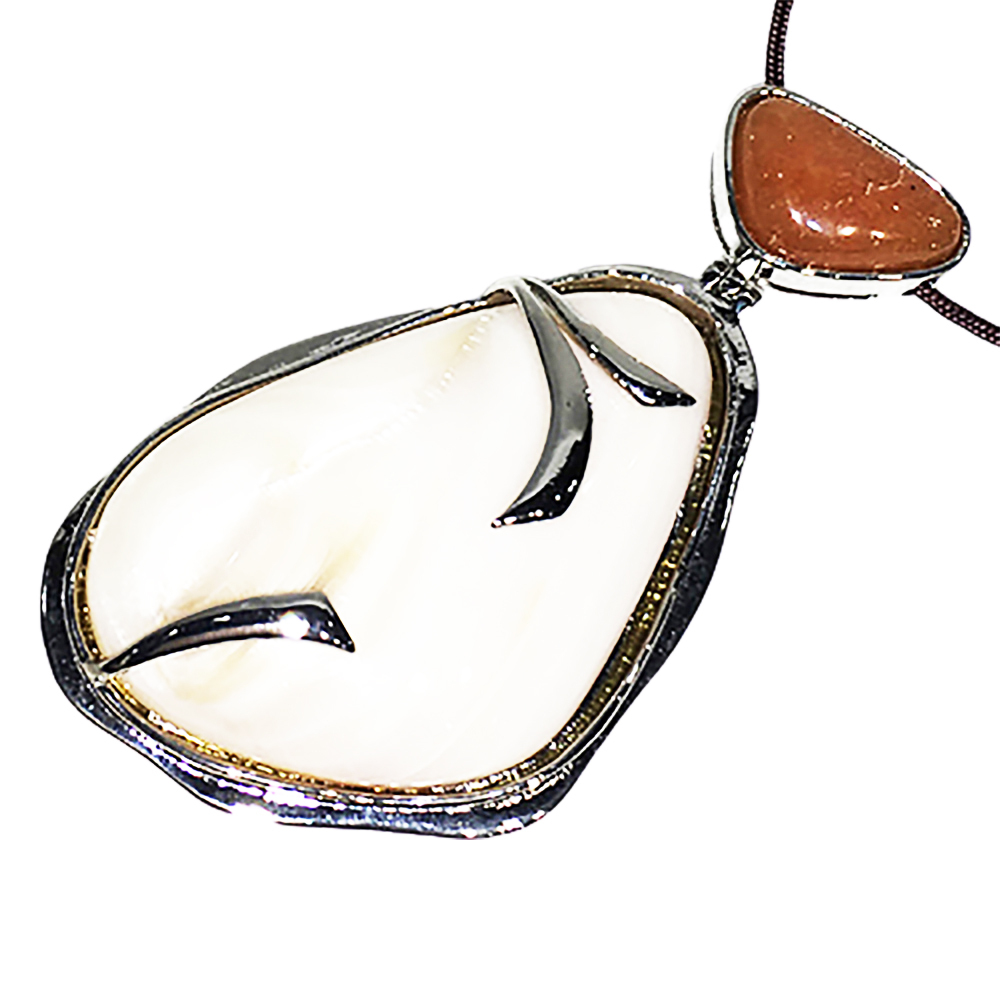 紅玉髓+硨磲 典雅風墜飾【十方】143298