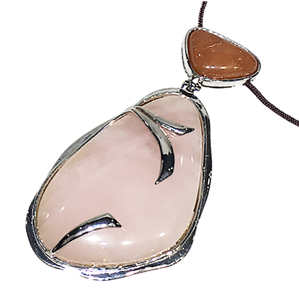 紅玉髓+粉晶  典雅風墜飾【十方】143296