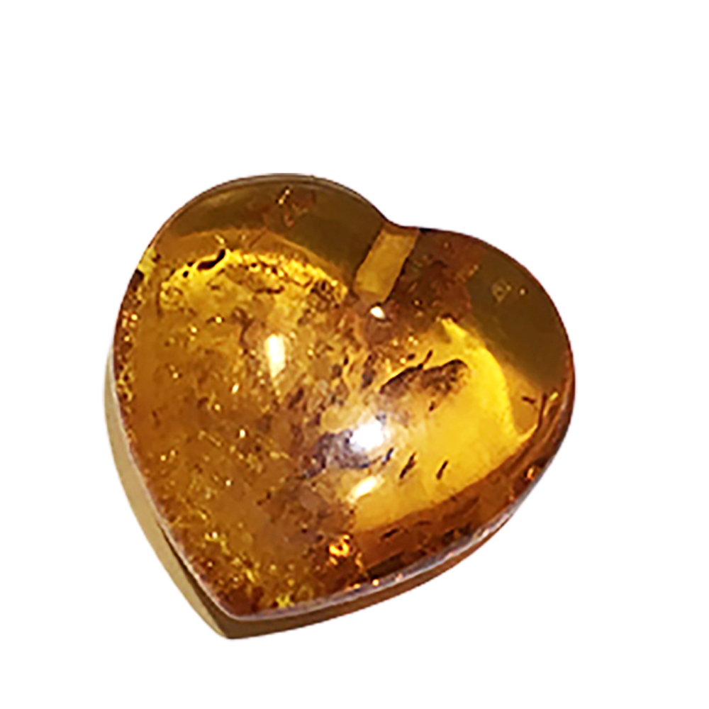 心型金絲琥珀2*2*0.8公分【十方】143623