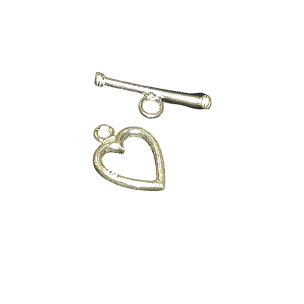 愛心扣環DIY配件925純銀【十方】143711