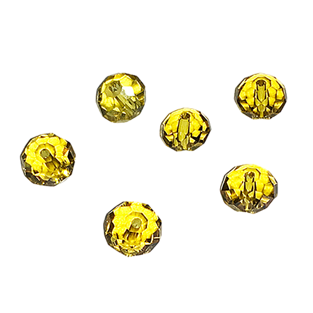 黃晶鑽珠 0.6*0.3公分2個【十方】143899