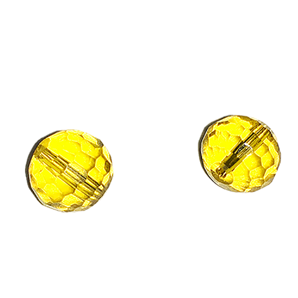 黃晶鑽珠1*0.9公分2顆【十方】143907