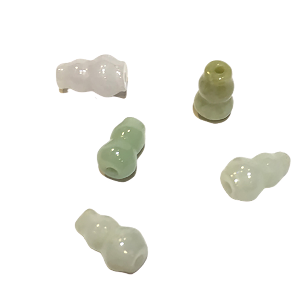 玉葫蘆 玉配件0.9 公分2個【十方】143995