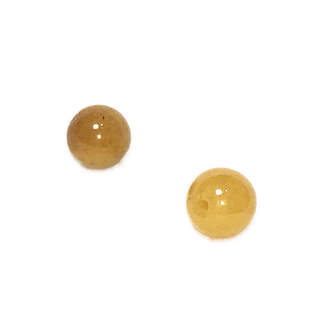 黃玉圓珠0.6公分 4個【十方】144091